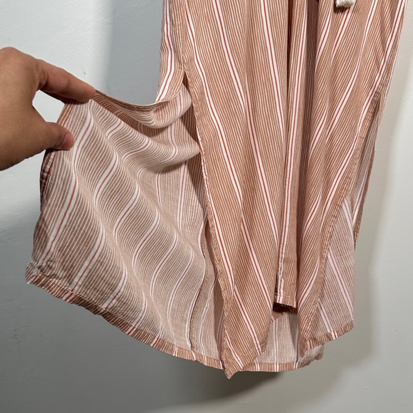 Beachgold Anthropologie Boho Cover Up Midi Dress S Lace Up Tassel - Picture 8 of 14